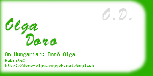 olga doro business card